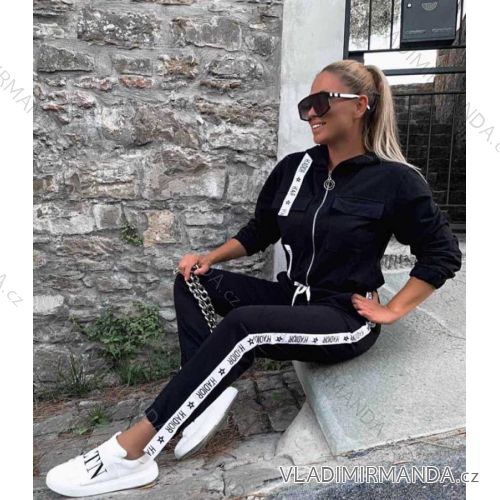 Damen Trainingsanzug Langarm (S/M ONE SIZE) ITALIENISCHE MODA IMWD20512