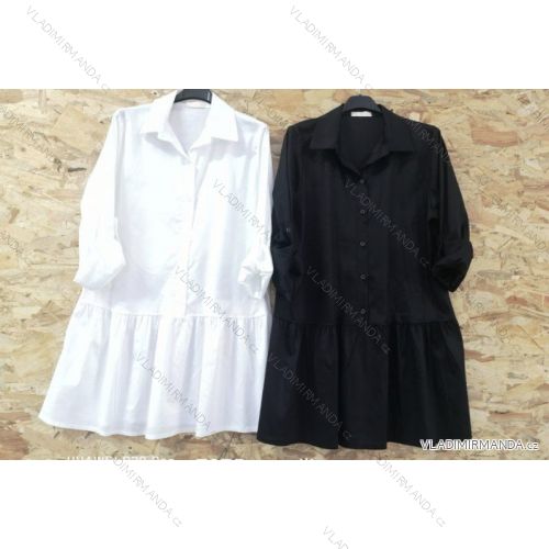 Kleid mit 3/4 Ärmeltasche für Damen (uni sl) ITALIAN Fashion IMWD20538