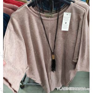 T-Shirt Tunika Langarm Damen (uni sl) ITALIENISCHE Mode IM7176269