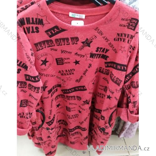 Freizeitkleid 3/4 Langarm Damen (uni xl-2xl) ITALIENISCH MODA IM720031