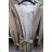 Damen Langarm Mantel Fleece mit Kapuze (uni sl) ITALIAN FASHION IM419888