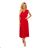 315-3 EMILY Faltenkleid mit Rüschen und Ausschnitt - rot