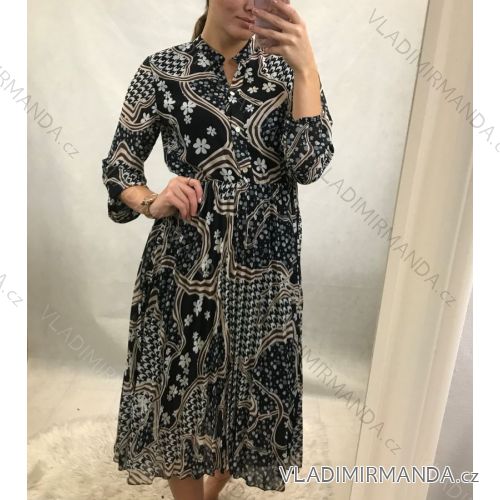 Kleid mit 3/4 Ärmeltasche für Damen (uni sl) ITALIAN Fashion IM3181746