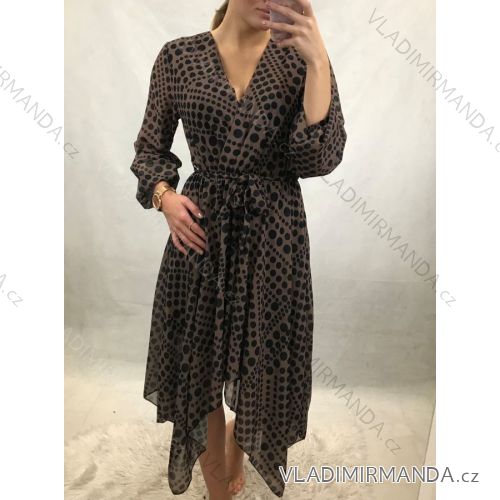 Kleid mit 3/4 Ärmeltasche für Damen (uni sl) ITALIAN Fashion IM3181746