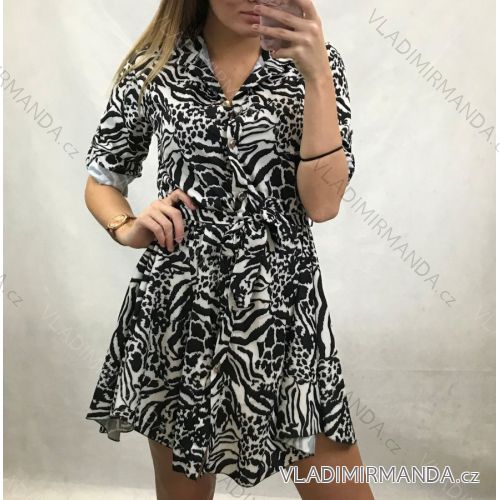 Elegantes Langarmkleid für Frauen (UNI S / L) ITALIAN FASHION IMWA20998