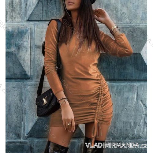 Kleid mit 3/4 Ärmeltasche für Damen (uni sl) ITALIAN Fashion IMWD20523