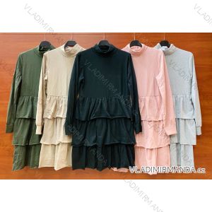 Kleid mit 3/4 Ärmeltasche für Damen (uni sl) ITALIAN Fashion IMWD20527