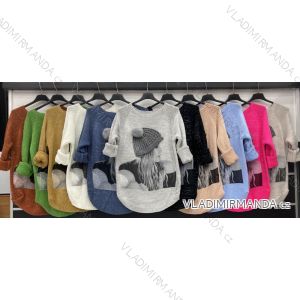 Kleid mit 3/4 Ärmeltasche für Damen (uni sl) ITALIAN Fashion IMWD20539