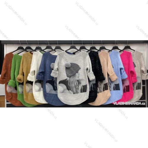 Kleid mit 3/4 Ärmeltasche für Damen (uni sl) ITALIAN Fashion IMWD20539