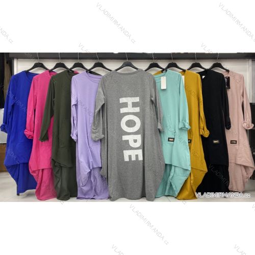 Kleid mit 3/4 Ärmeltasche für Damen (uni sl) ITALIAN Fashion IMWD20527