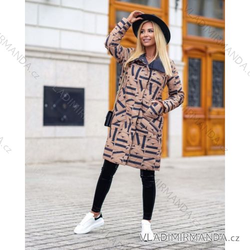 Jacke Winterjacke mit Kapuze und Fell Damen Übergröße (46-54) POLISH FASHION BLI19YP-18057-12