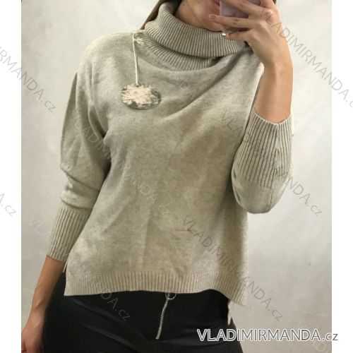 Pullover Rollkragenpullover Langarm Frauen (S-M-L EINE GRÖSSE) Italská móda IIM820054