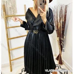Kleid mit 3/4 Ärmeltasche für Damen (uni sl) ITALIAN Fashion IMWD20529
