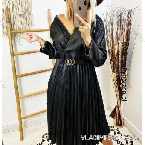 Kleid mit 3/4 Ärmeltasche für Damen (uni sl) ITALIAN Fashion IMWD20529