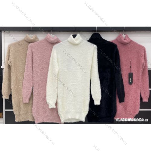 Kleid mit 3/4 Ärmeltasche für Damen (uni sl) ITALIAN Fashion IMWD20529