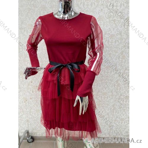 Bluse Langarm mit Rüschen Frauen (UNI S / L) ITALIAN FASHION IMK20159