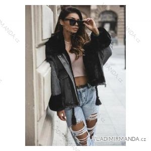 Jacke Winterjacke mit Kapuze und Fell Damen Übergröße (46-54) POLISH FASHION BLI19YP-18057-12