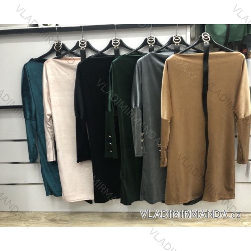 Kleid mit 3/4 Ärmeltasche für Damen (uni sl) ITALIAN Fashion IMWD20529