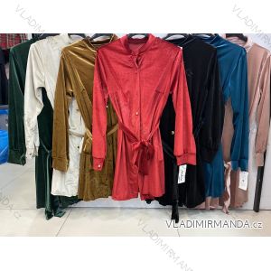 Kleid mit 3/4 Ärmeltasche für Damen (uni sl) ITALIAN Fashion IMWD20527