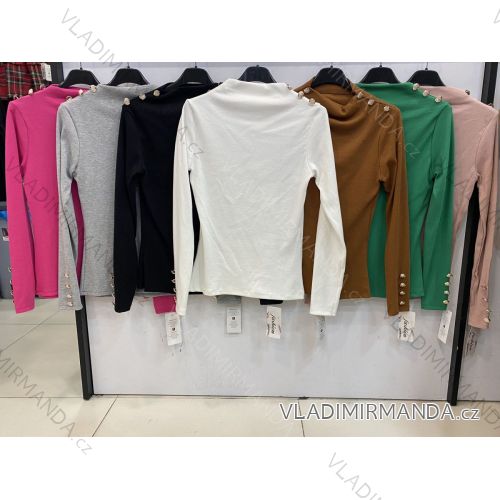 Kleid mit 3/4 Ärmeltasche für Damen (uni sl) ITALIAN Fashion IM3181746