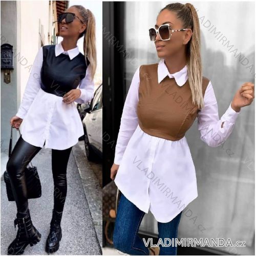 Kleid mit 3/4 Ärmeltasche für Damen (uni sl) ITALIAN Fashion IMWD20529