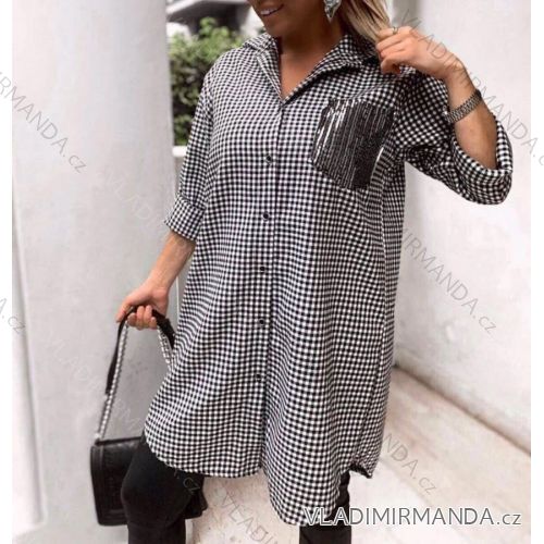 Mit Kapuze langärmliges mit Kapuze Kleid (uni s / m) IM2191956