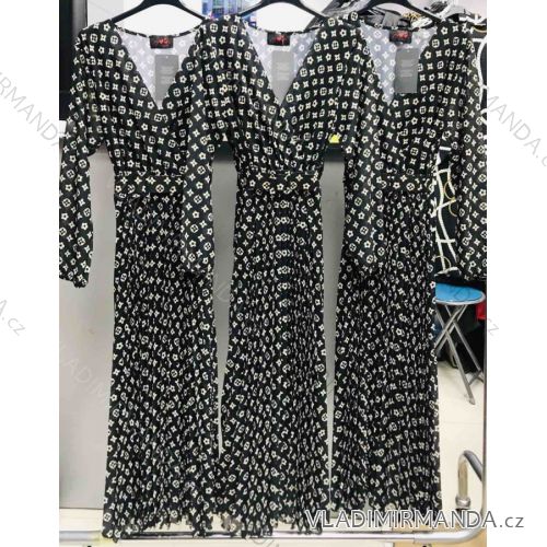Kleid mit 3/4 Ärmeltasche für Damen (uni sl) ITALIAN Fashion IM3181746
