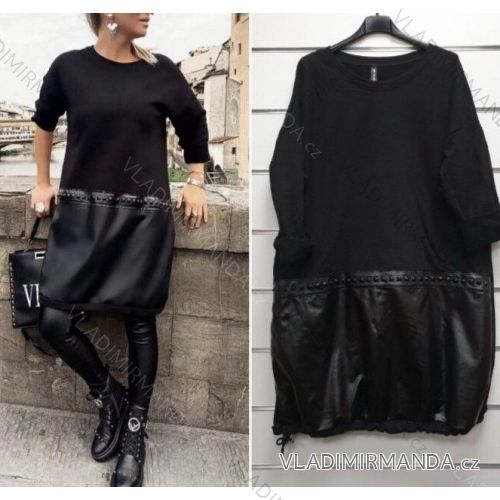 Kleid mit 3/4 Ärmeltasche für Damen (uni sl) ITALIAN Fashion IMWD20515
