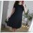 Shirt Damenstreifen mit 3/4 Ärmeln (uni sl) ITALIAN Fashion IM418458 schwarz 3XL