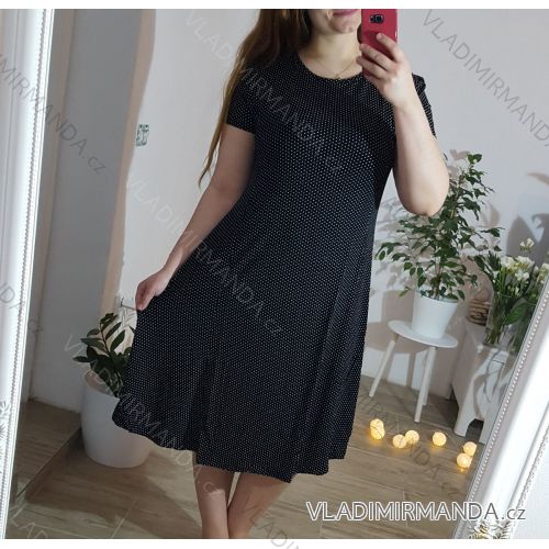 Shirt Damenstreifen mit 3/4 Ärmeln (uni sl) ITALIAN Fashion IM418458 schwarz 3XL