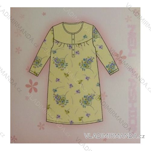 Nachtwäsche Langarm Damen Baumwolle Übergröße (L-3xl) COANDIN S2493B
