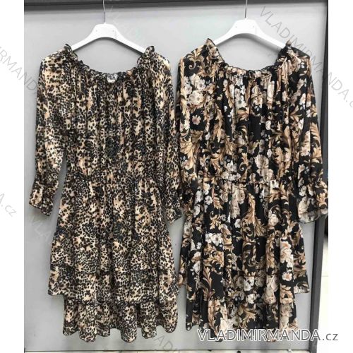 Kleid mit 3/4 Ärmeltasche für Damen (uni sl) ITALIAN Fashion IMWD20515