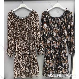 Kleid mit 3/4 Ärmeltasche für Damen (uni sl) ITALIAN Fashion IMWD20515