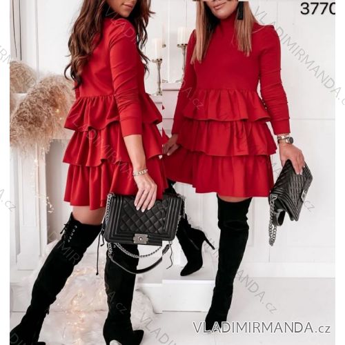 Kleid mit 3/4 Ärmeltasche für Damen (uni sl) ITALIAN Fashion IMWD20515