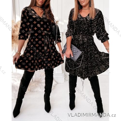Kleid mit 3/4 Ärmeltasche für Damen (uni sl) ITALIAN Fashion IMWD20515
