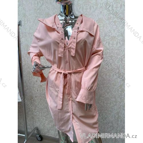 Kleid mit 3/4 Ärmeltasche für Damen (uni sl) ITALIAN Fashion IMWD20529