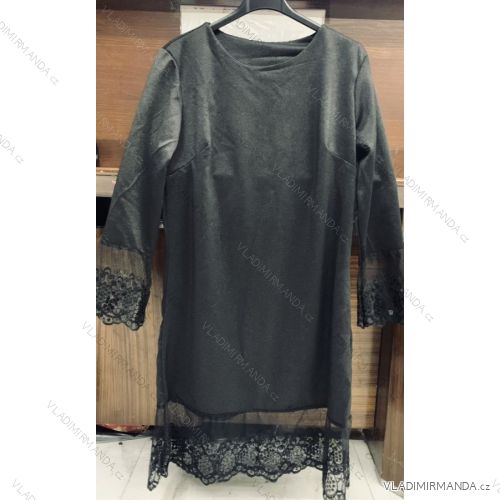 Kleid mit 3/4 Ärmeltasche für Damen (uni sl) ITALIAN Fashion IMWD20529