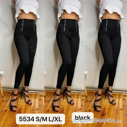 Kalhoty elegantní dlouhé zateplené koženkové dámské (S-XL) TURECKÁ MÓDA TMWL20647