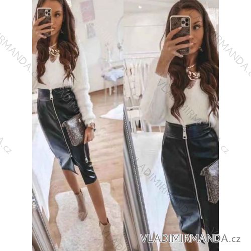 Kleid mit 3/4 Ärmeltasche für Damen (uni sl) ITALIAN Fashion IM3181746