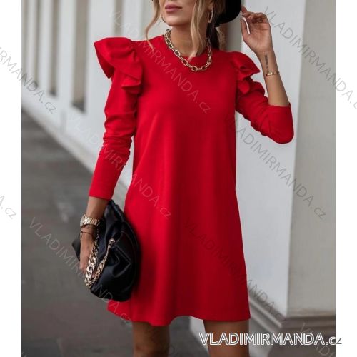 Kleid mit 3/4 Ärmeltasche für Damen (uni sl) ITALIAN Fashion IMWD20527