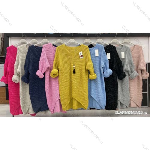 Kleid mit 3/4 Ärmeltasche für Damen (uni sl) ITALIAN Fashion IMWD20528