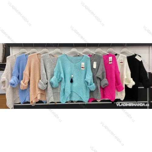 Kleid mit 3/4 Ärmeltasche für Damen (uni sl) ITALIAN Fashion IMWD20528