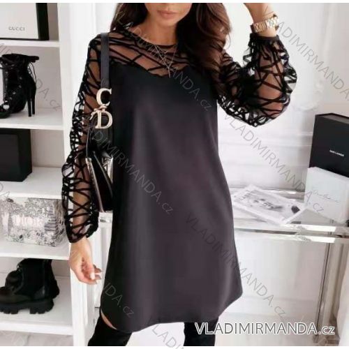 Kleid mit 3/4 Ärmeltasche für Damen (uni sl) ITALIAN Fashion IMWD20527