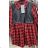 Kleid mit 3/4 Ärmeltasche für Damen (uni sl) ITALIAN Fashion IMWD20529