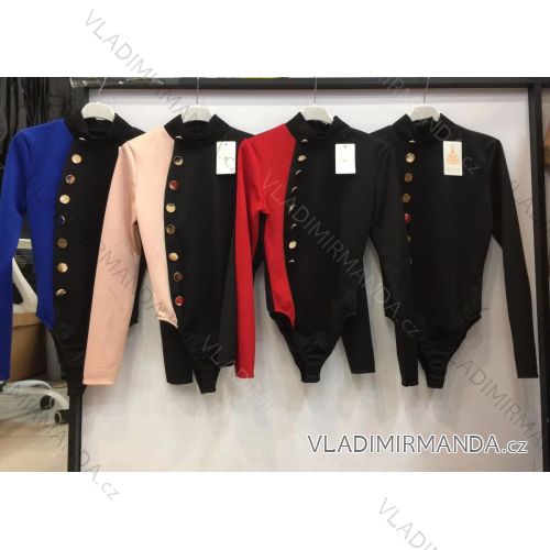 Tričko elegantní dlouhý rukáv dámské (UNI S/M) ITALSKÁ MÓDA IMM20954