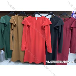 Kleid mit 3/4 Ärmeltasche für Damen (uni sl) ITALIAN Fashion IM3181746