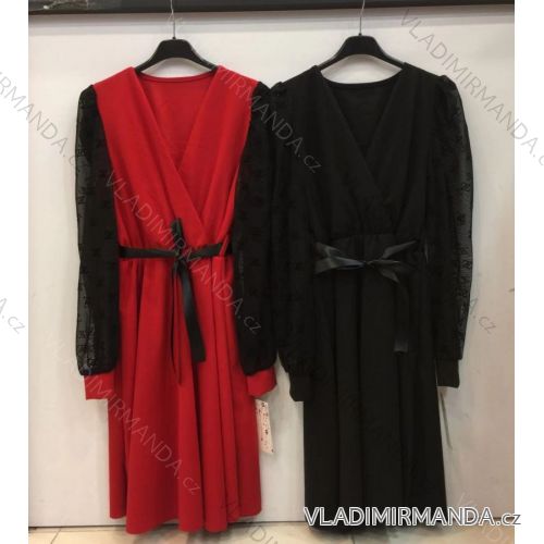 Kleid mit 3/4 Ärmeltasche für Damen (uni sl) ITALIAN Fashion IM3181746