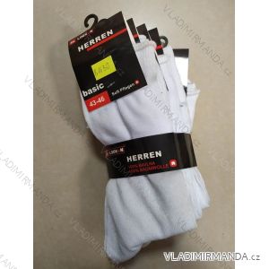 Ponožky klasik bavlněné bílé pánské (39-42,43-46) LOOKEN LOK20B1630