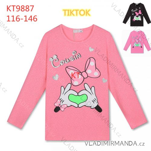 T-Shirt Langarm Kinder Mädchen (98-128) Kugo WL9363