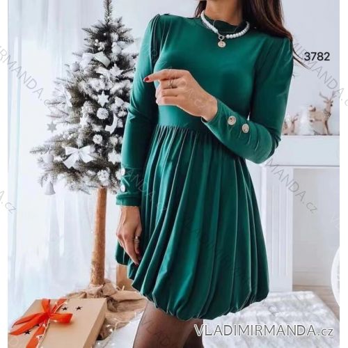 Kleid mit 3/4 Ärmeltasche für Damen (uni sl) ITALIAN Fashion IMWD20527